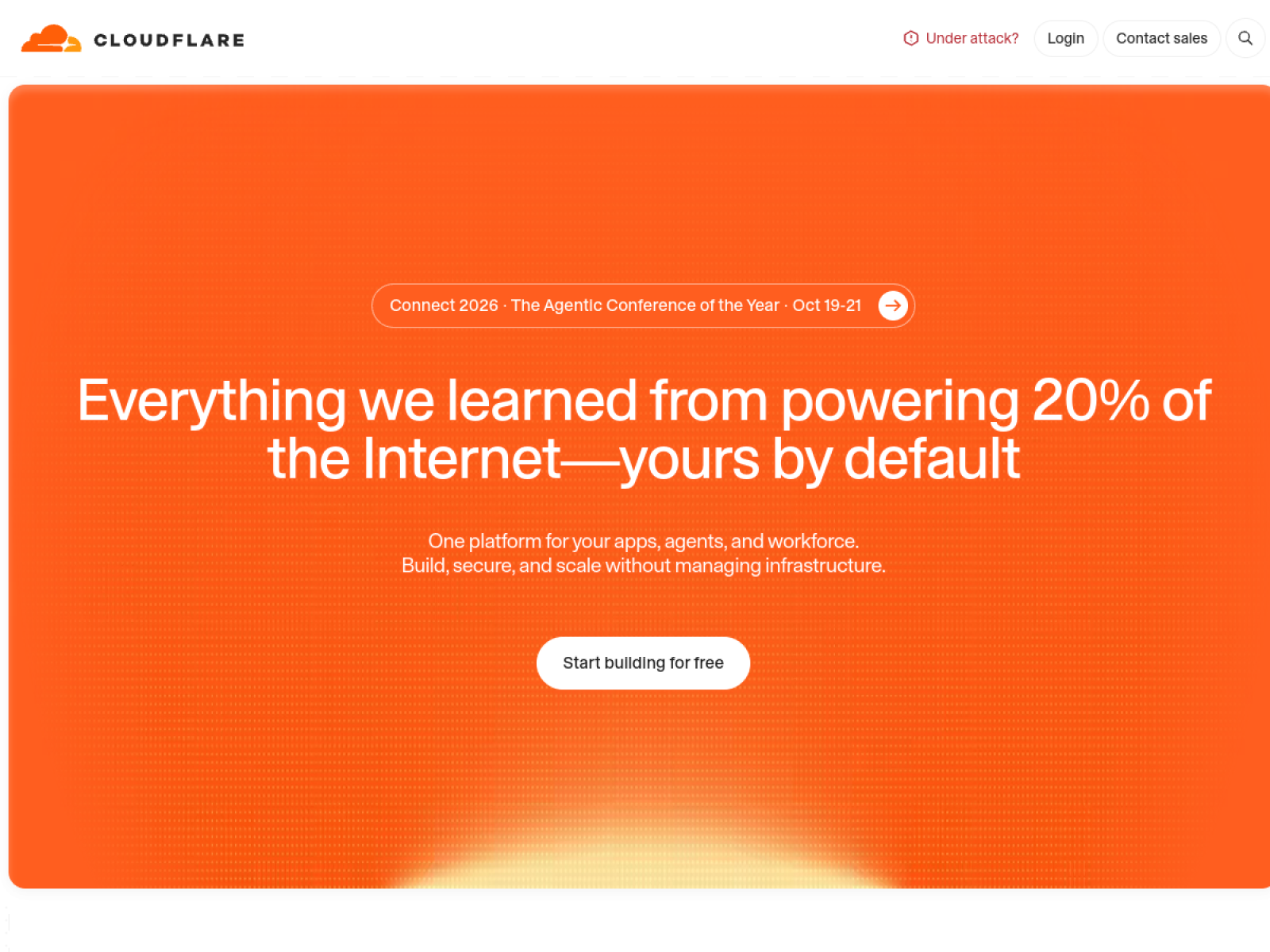 Cloudflare web sitesi önizlemesi