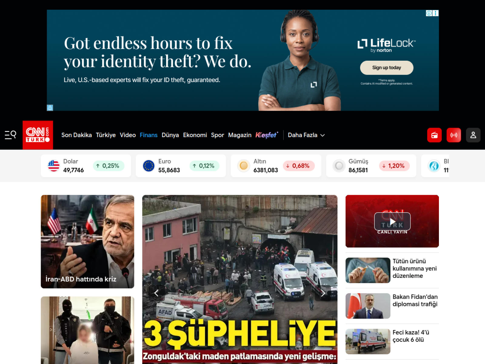 CNN Türk website preview