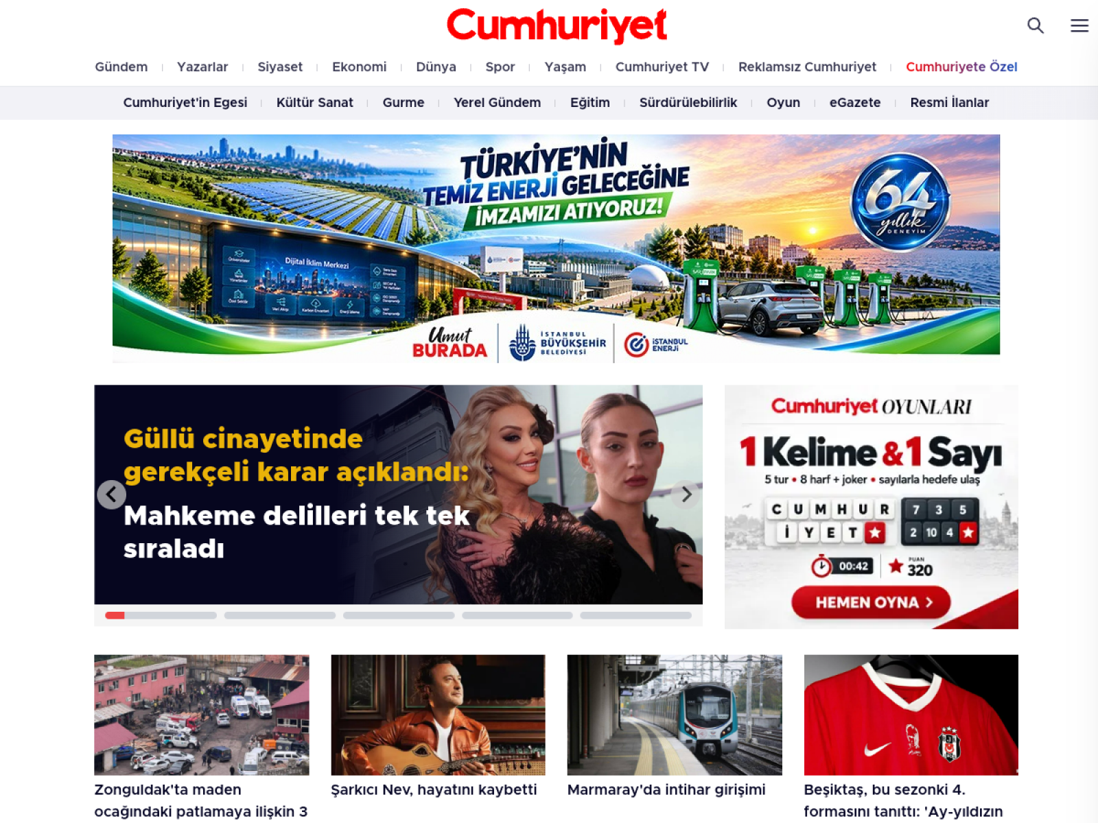 Cumhuriyet website preview