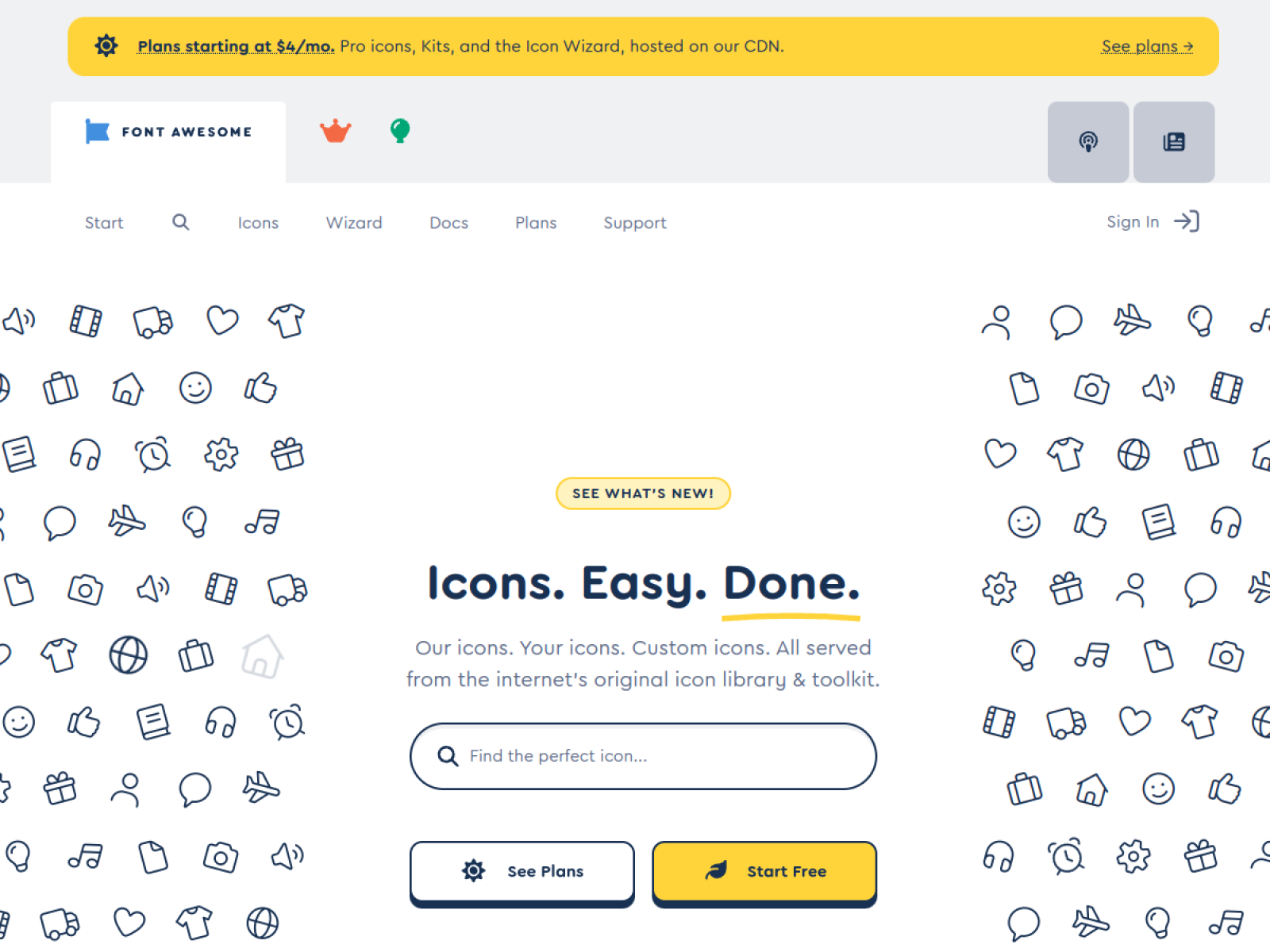 Font Awesome web sitesi önizlemesi
