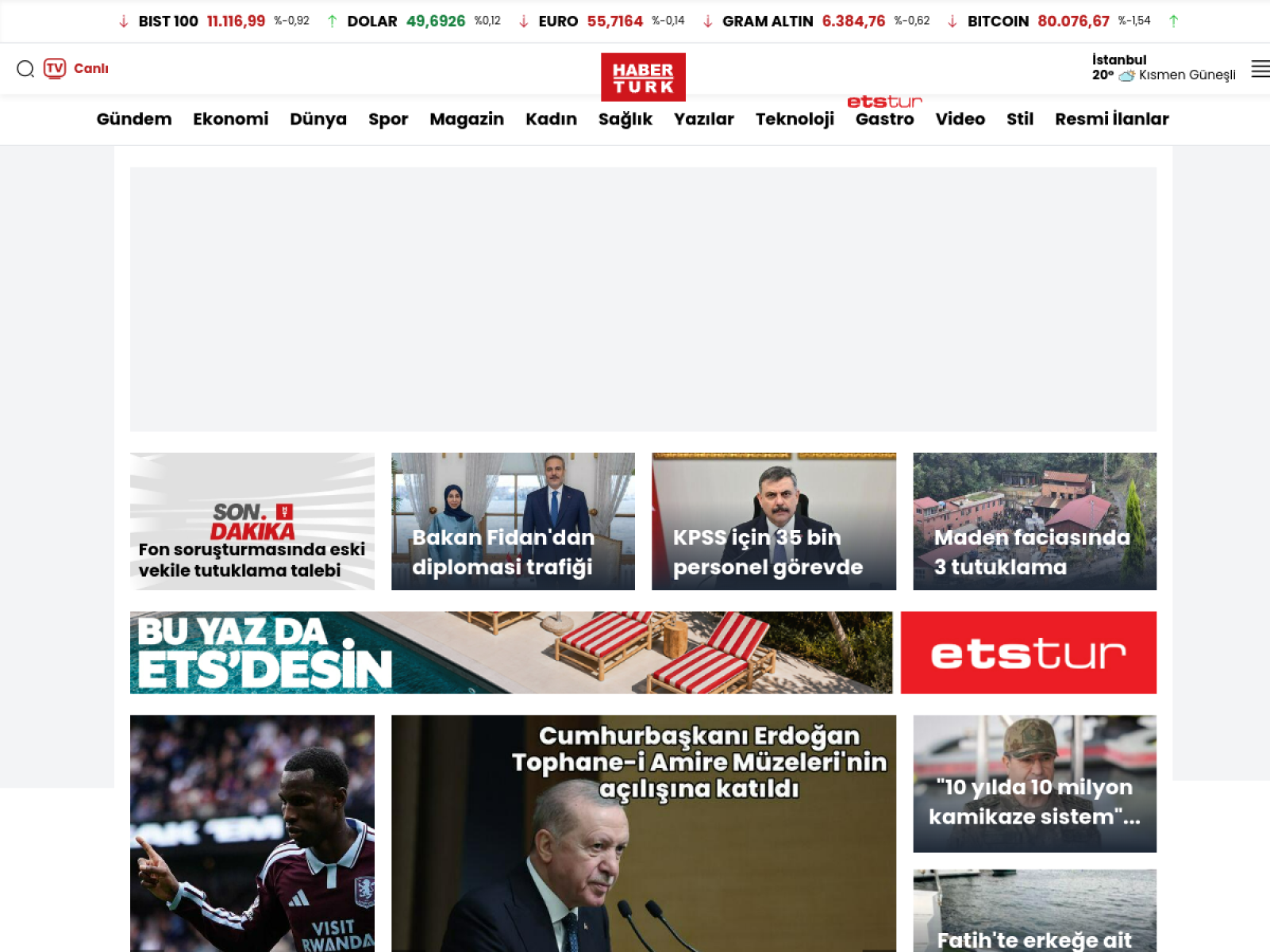 Habertürk website preview