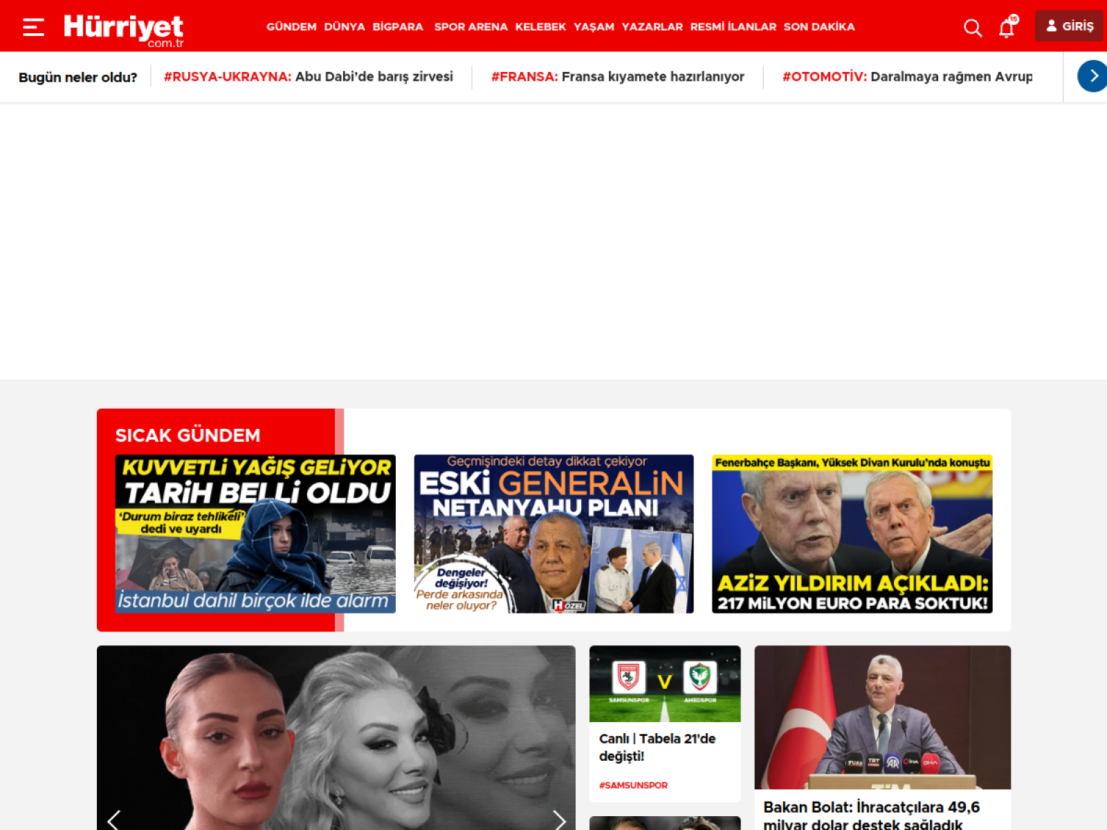 Hürriyet website preview