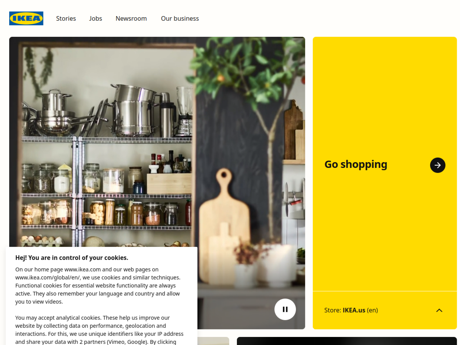 IKEA web sitesi önizlemesi