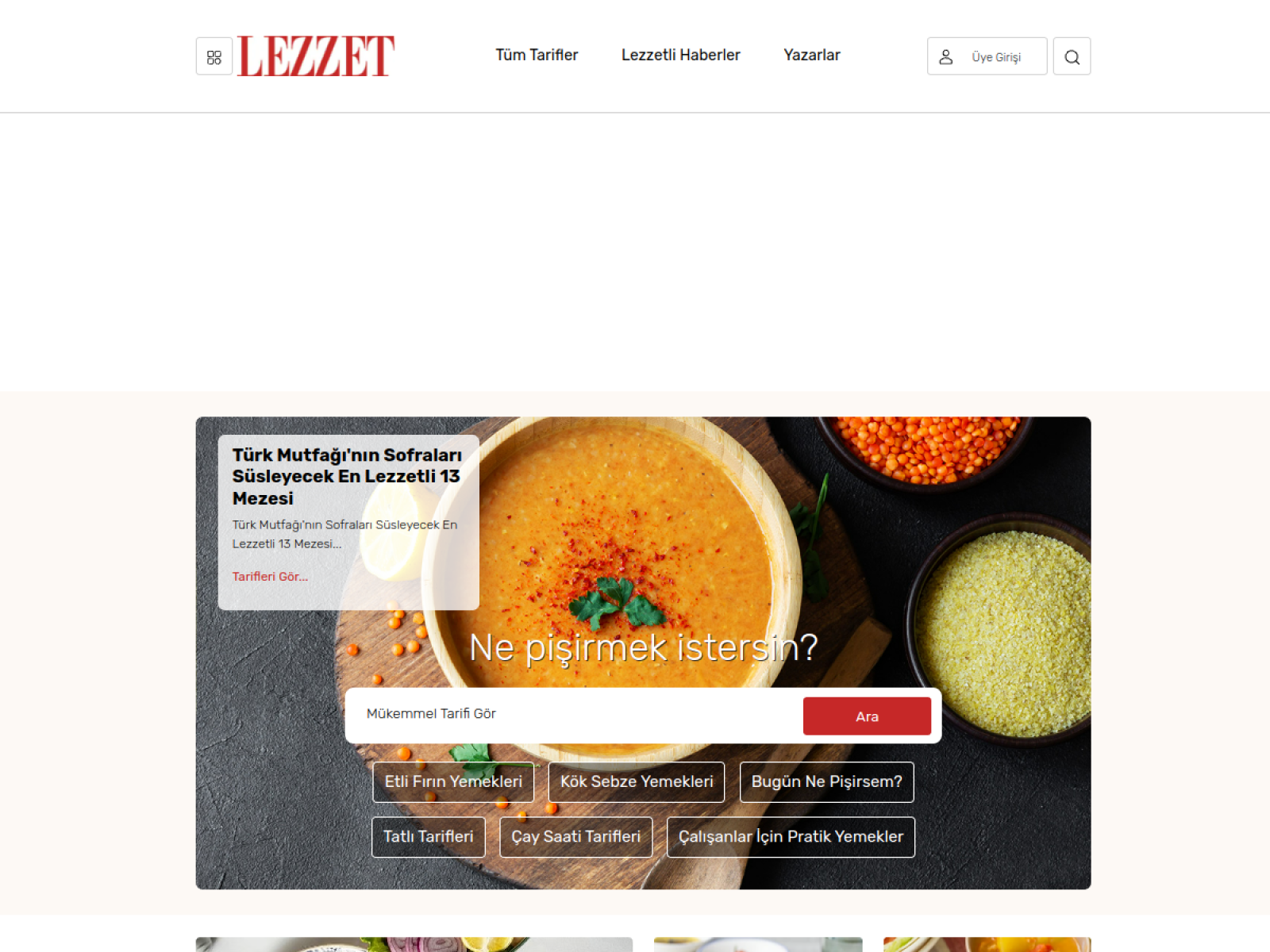 Lezzet website preview