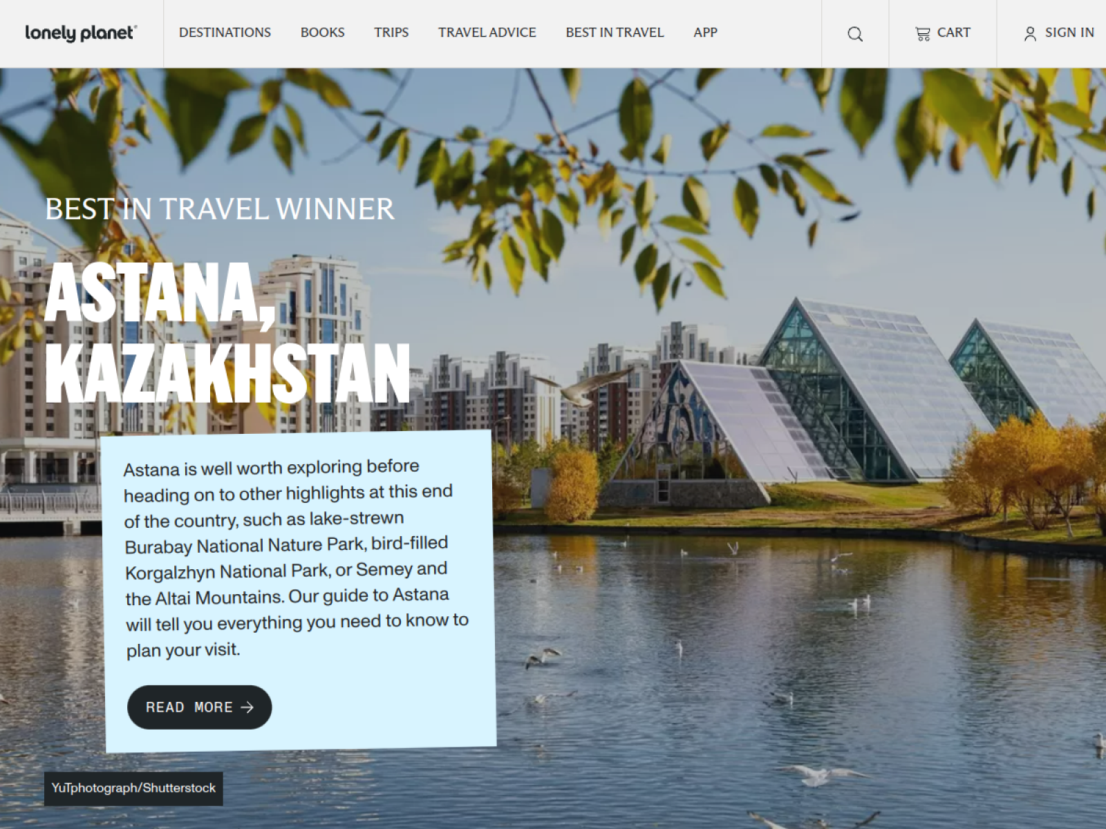Lonely Planet website preview