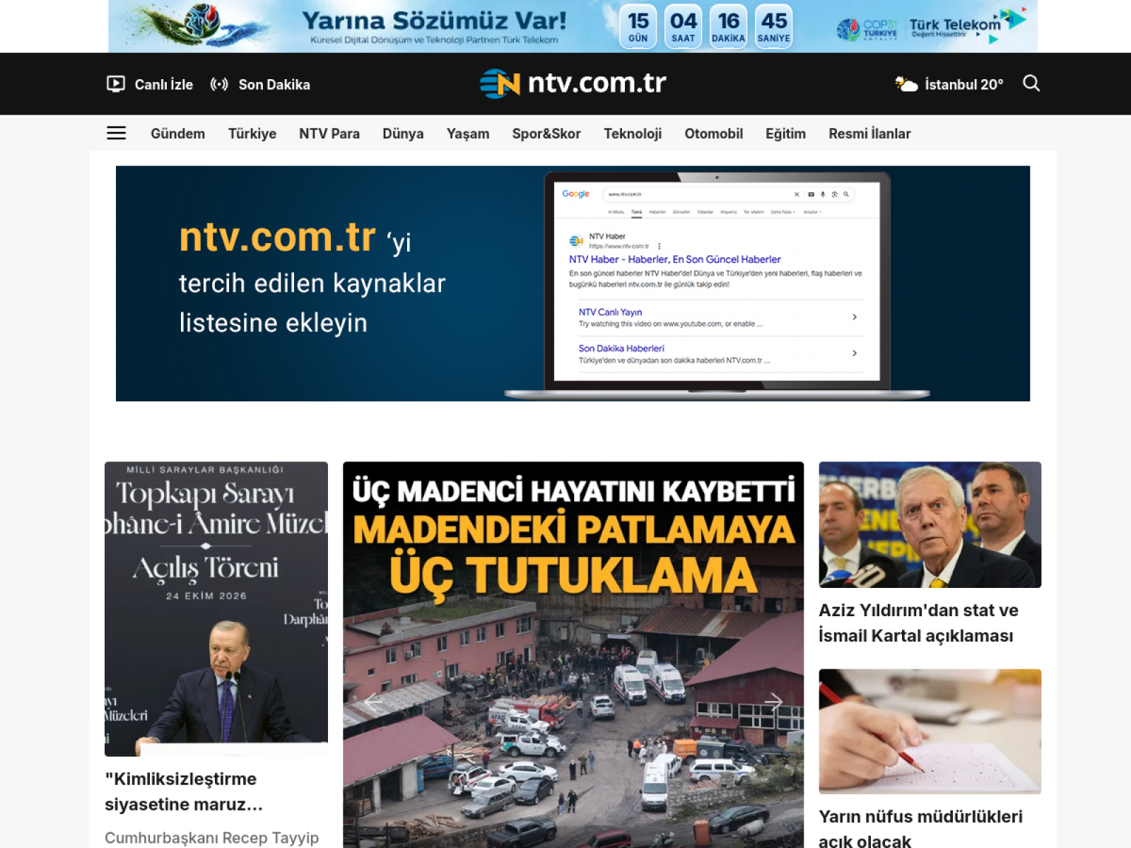 NTV website preview