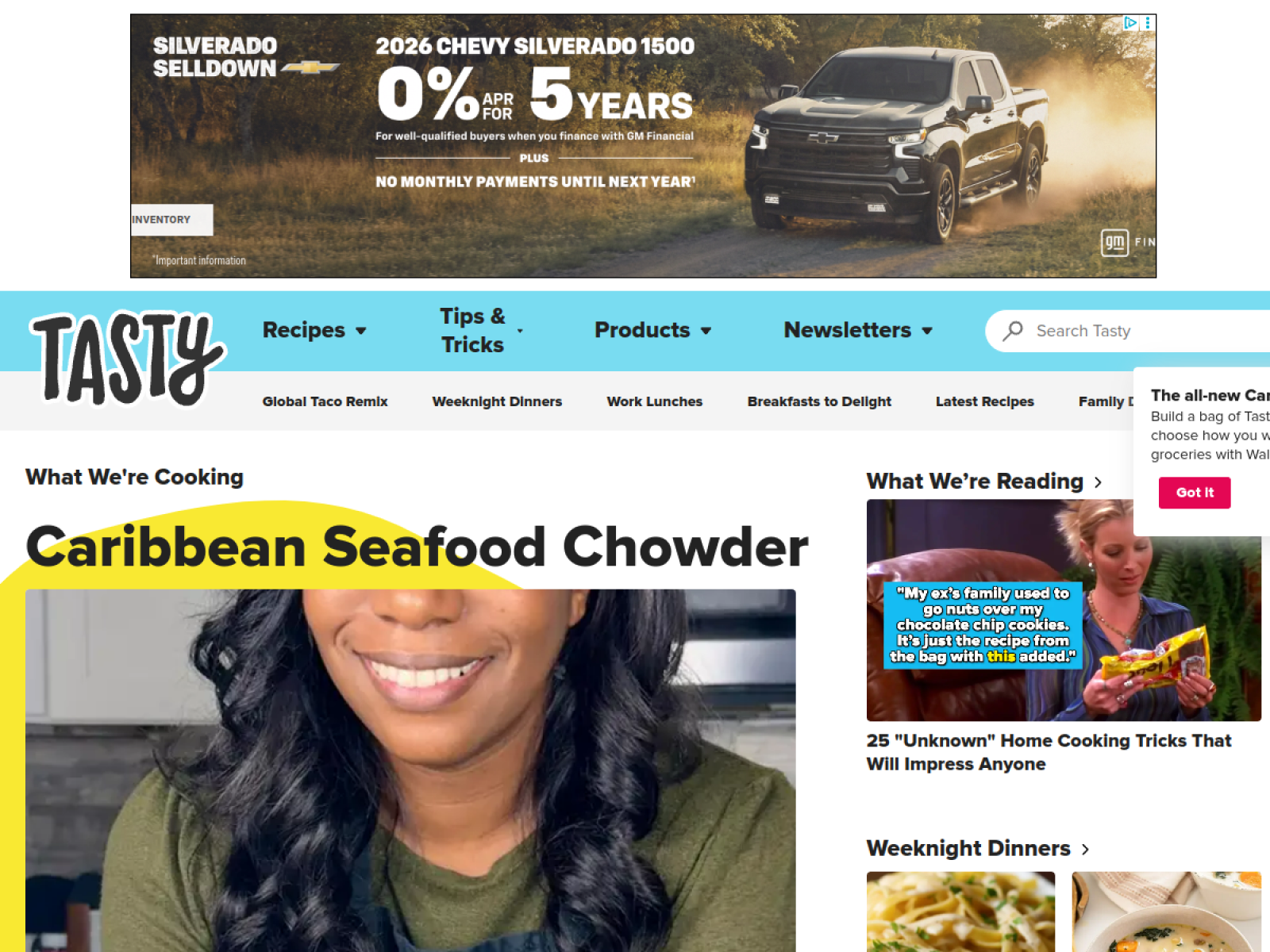 Tasty website preview