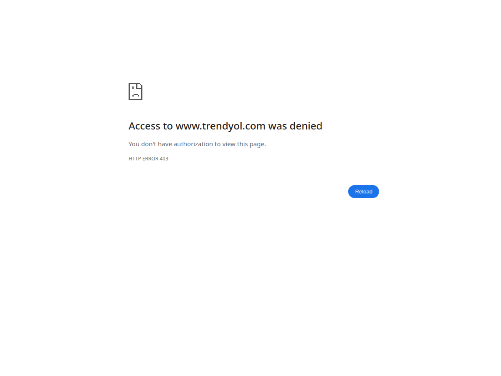 Trendyol web sitesi önizlemesi