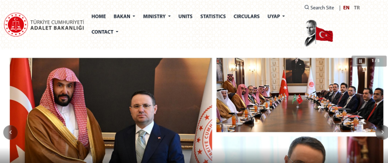 Adalet Bakanlığı website preview