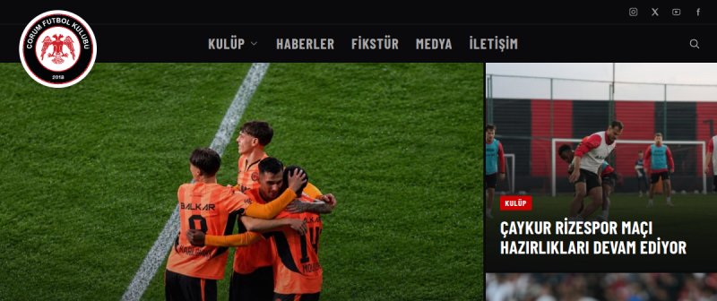 Çorum FK — website preview