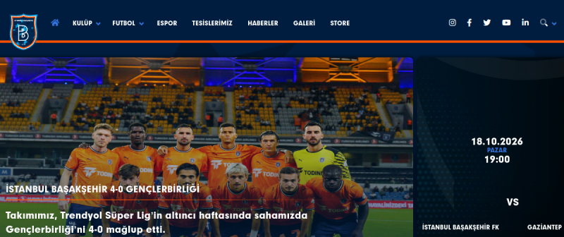 İstanbul Başakşehir FK — website preview