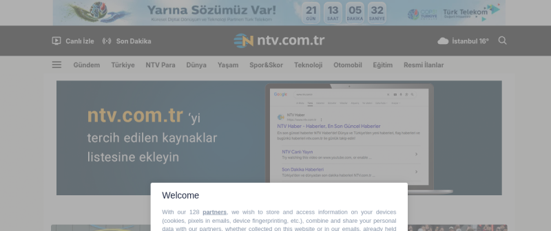 NTV — web sitesi önizlemesi