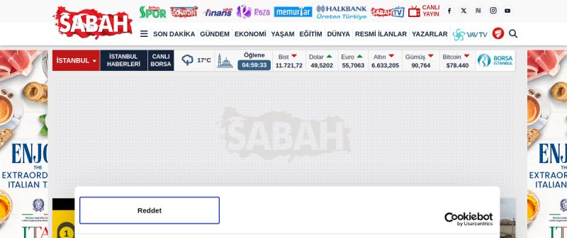 Sabah — web sitesi önizlemesi