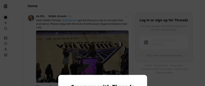 Threads website preview