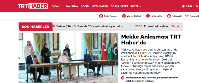 TRT Haber — web sitesi önizlemesi
