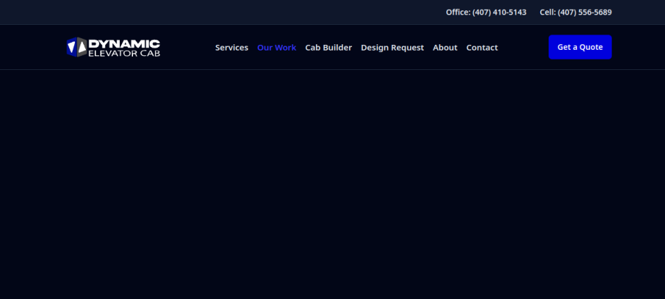 Dynamic Elevator Cab — Project gallery website preview