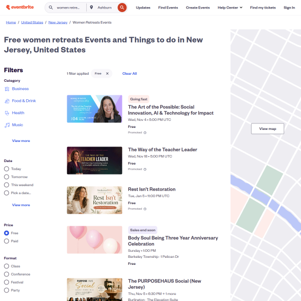 Free New Jersey, United States Women Retreats Events - Eventbrite