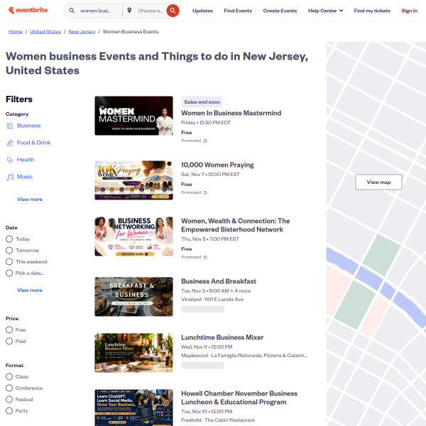 Discover Women Business Events & Activities in New Jersey, United States