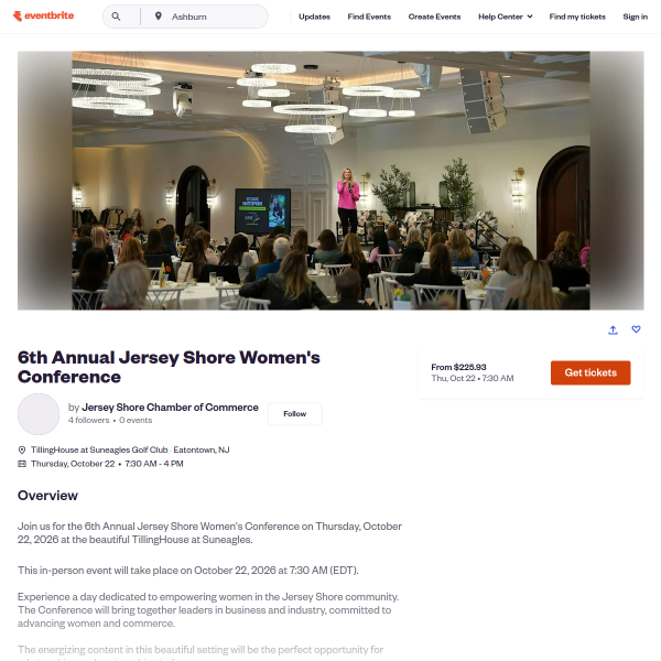 6th Annual Jersey Shore Women's Conference - Eventbrite