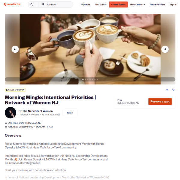 Morning Mingle: Intentional Priorities | Network of Women NJ - Eventbrite