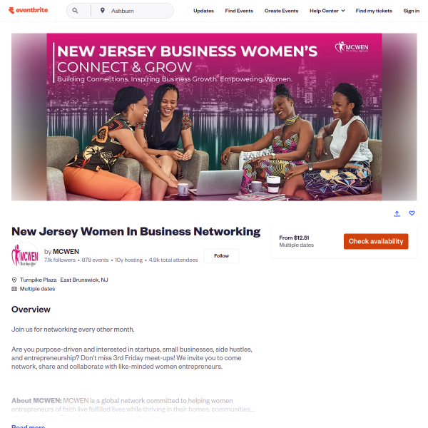 New Jersey Women In Business Networking - Eventbrite