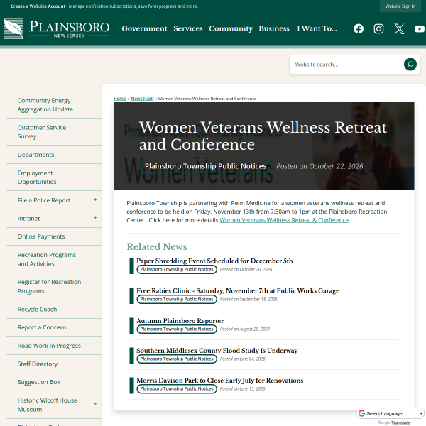 Women Veterans Wellness Retreat and Conference • Plainsboro, NJ