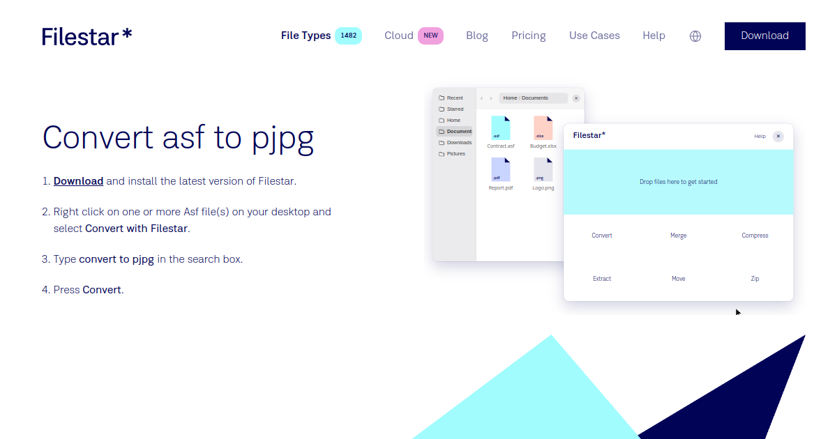 Filestar* | Convert asf to pjpg