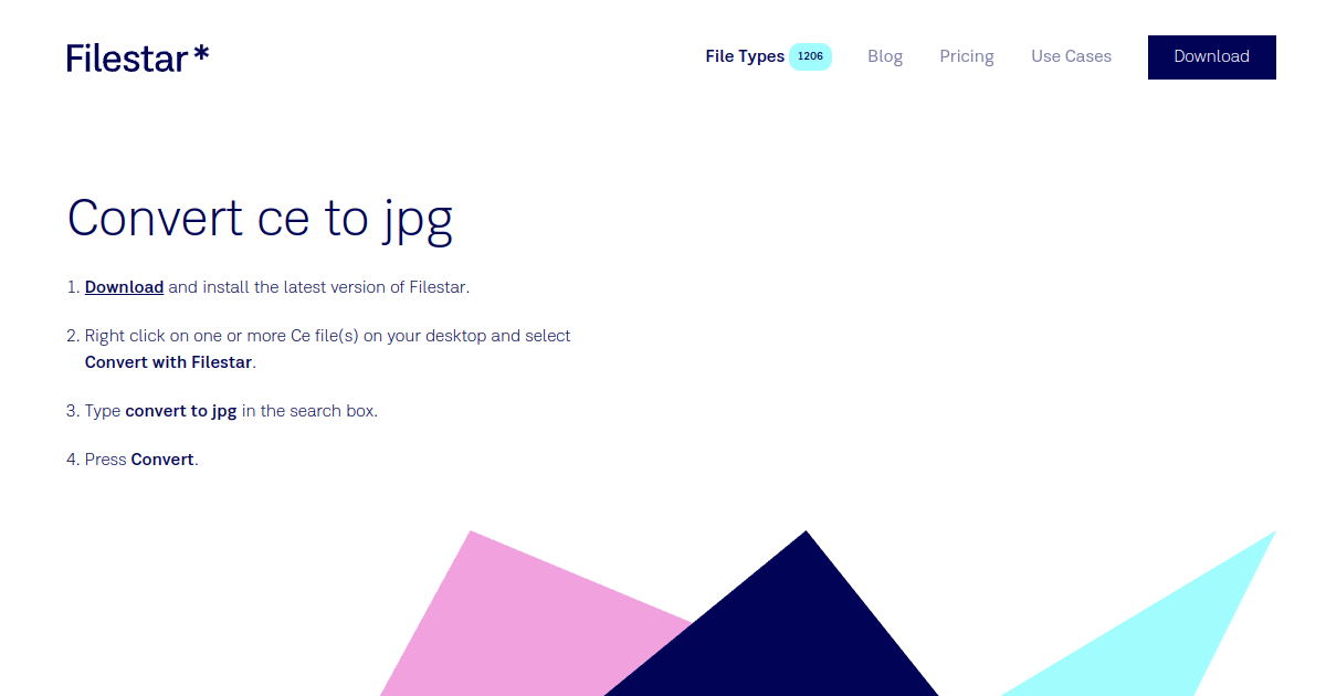Filestar* | Convert ce to jpg