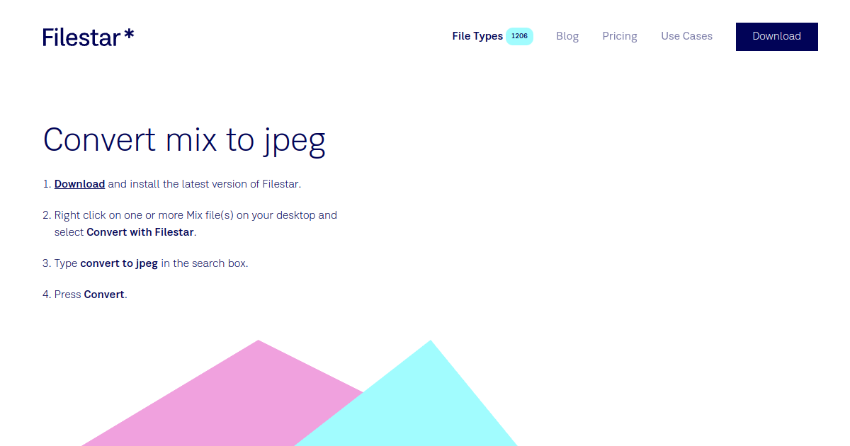 Filestar* | Convert mix to jpeg