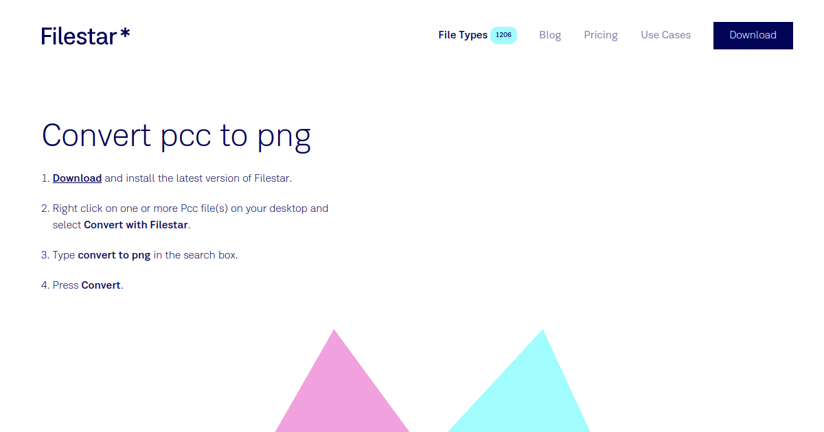 Filestar* | Convert pcc to png