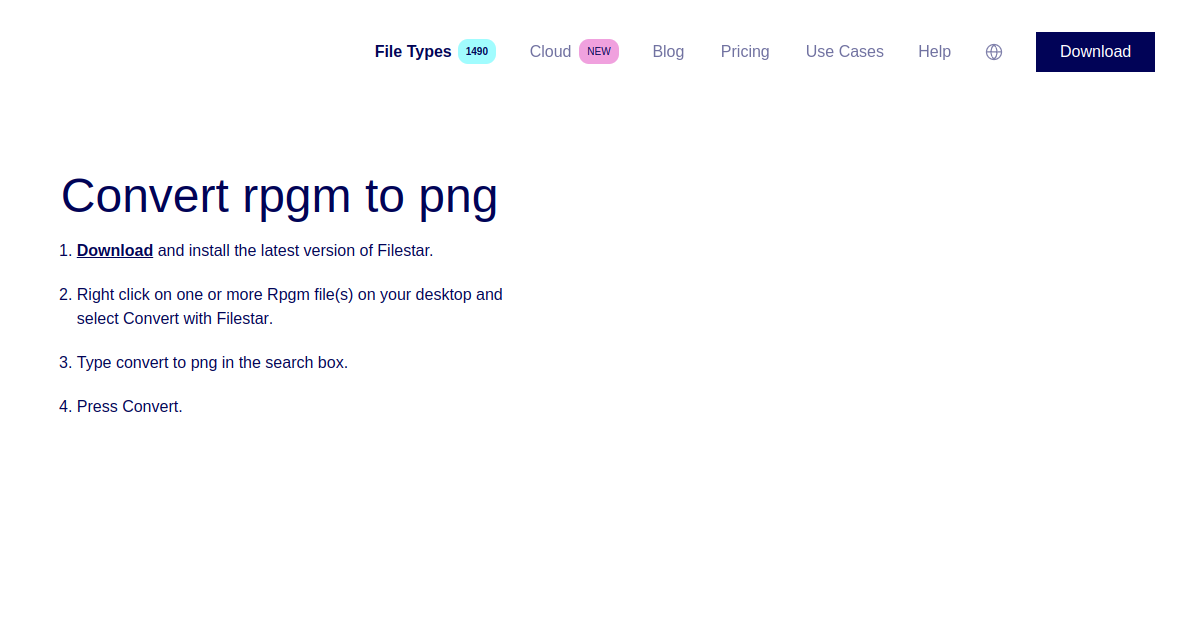 Filestar* | Convert rpgm to png