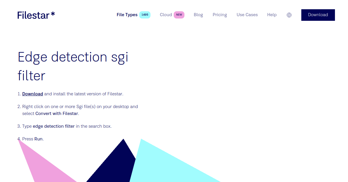Filestar* | Edge detection sgi filter