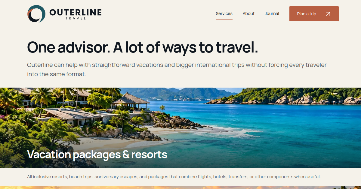 Outerline Travel planning approach