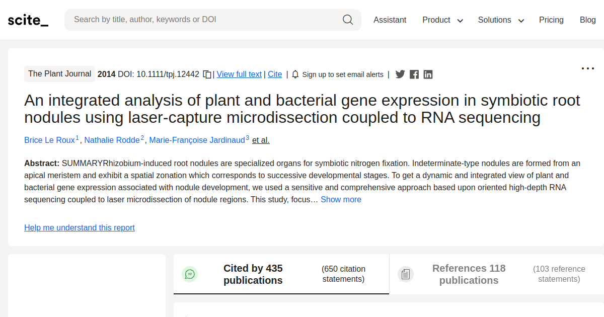 An integrated analysis of plant and bacterial gene expression in ...