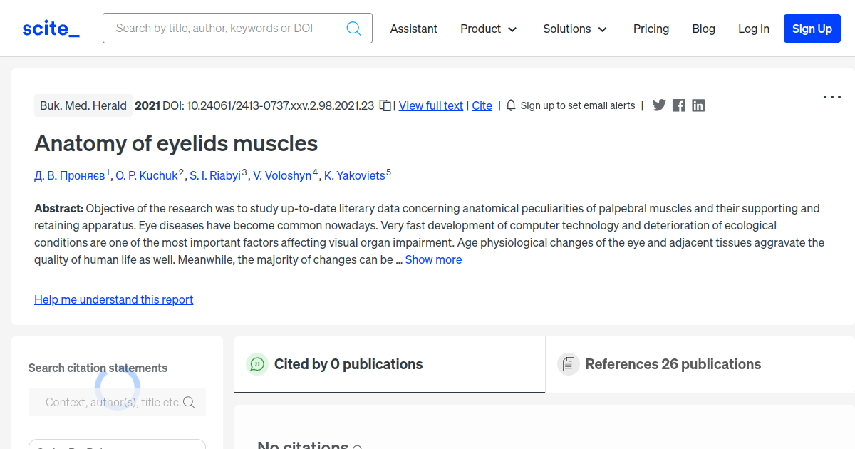 Anatomy of eyelids muscles - [scite report]