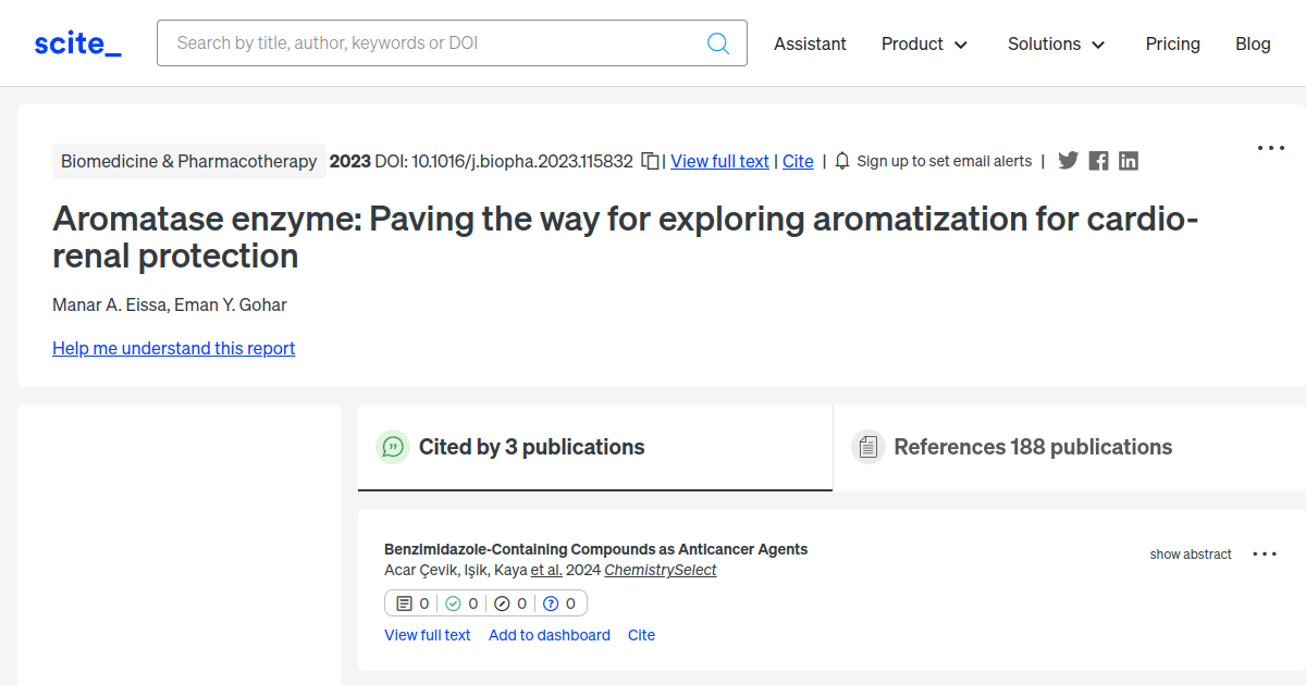 Aromatase enzyme: Paving the way for exploring aromatization for cardio ...