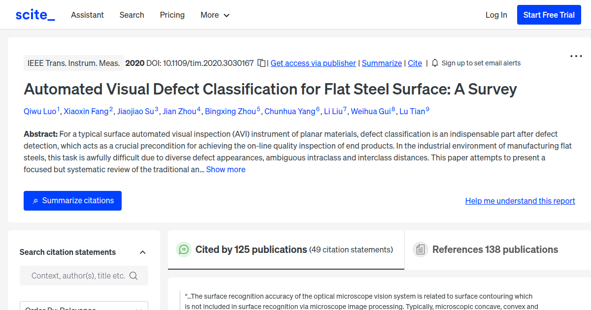 Automated Visual Defect Classification for Flat Steel Surface: A Survey