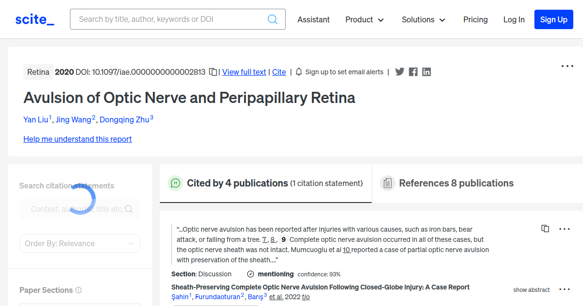 Avulsion of Optic Nerve and Peripapillary Retina