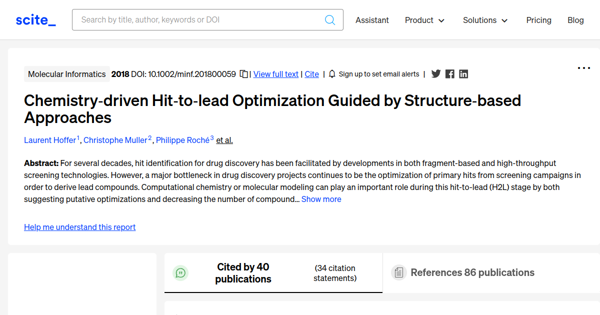 Chemistry-driven Hit-to-lead Optimization Guided by Structure-based ...