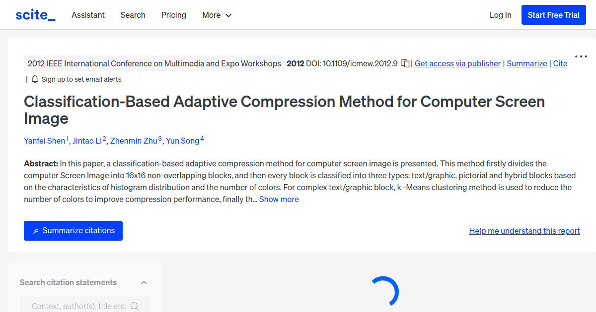 Classification-Based Adaptive Compression Method for Computer Screen Image