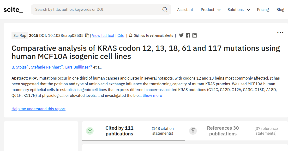 Comparative analysis of KRAS codon 12, 13, 18, 61 and 117 mutations ...