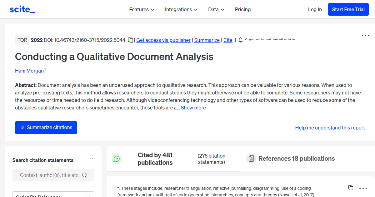 Conducting a Qualitative Document Analysis