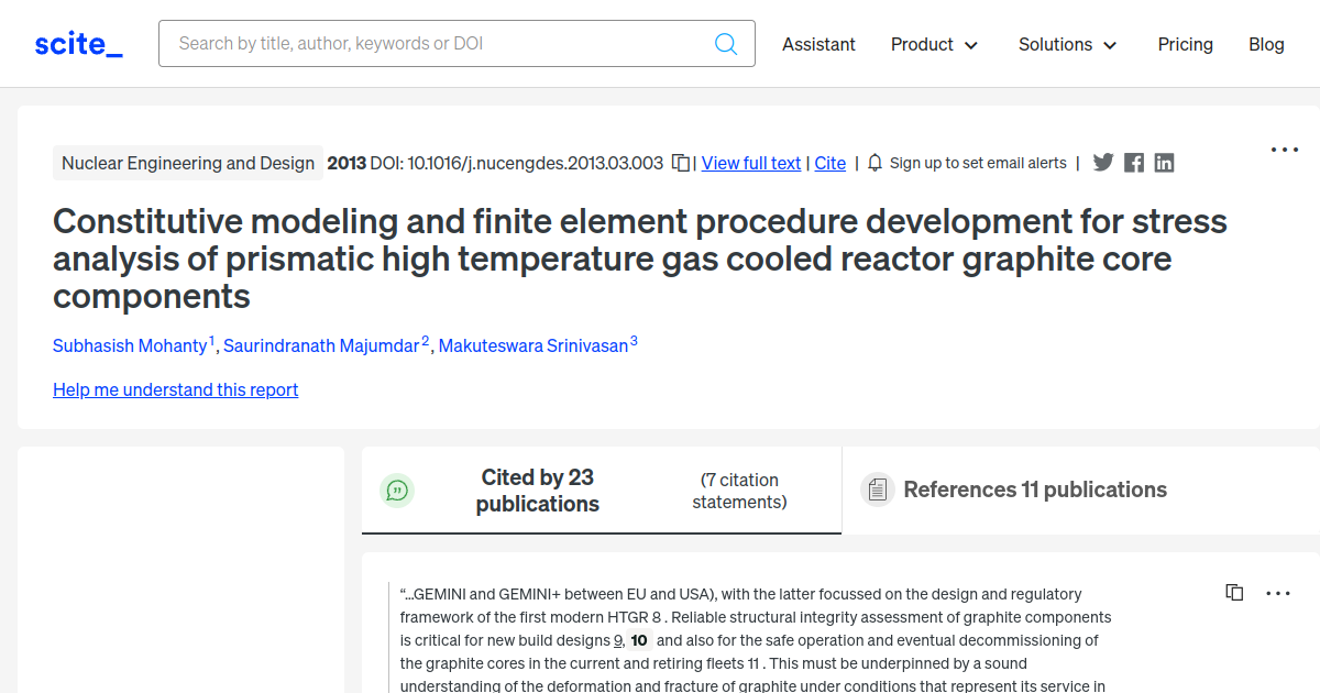 Constitutive modeling and finite element procedure development for ...