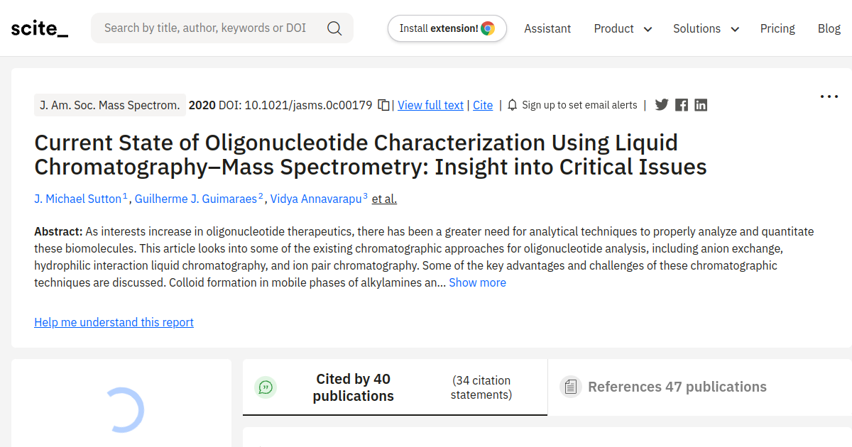 Current State of Oligonucleotide Characterization Using Liquid ...