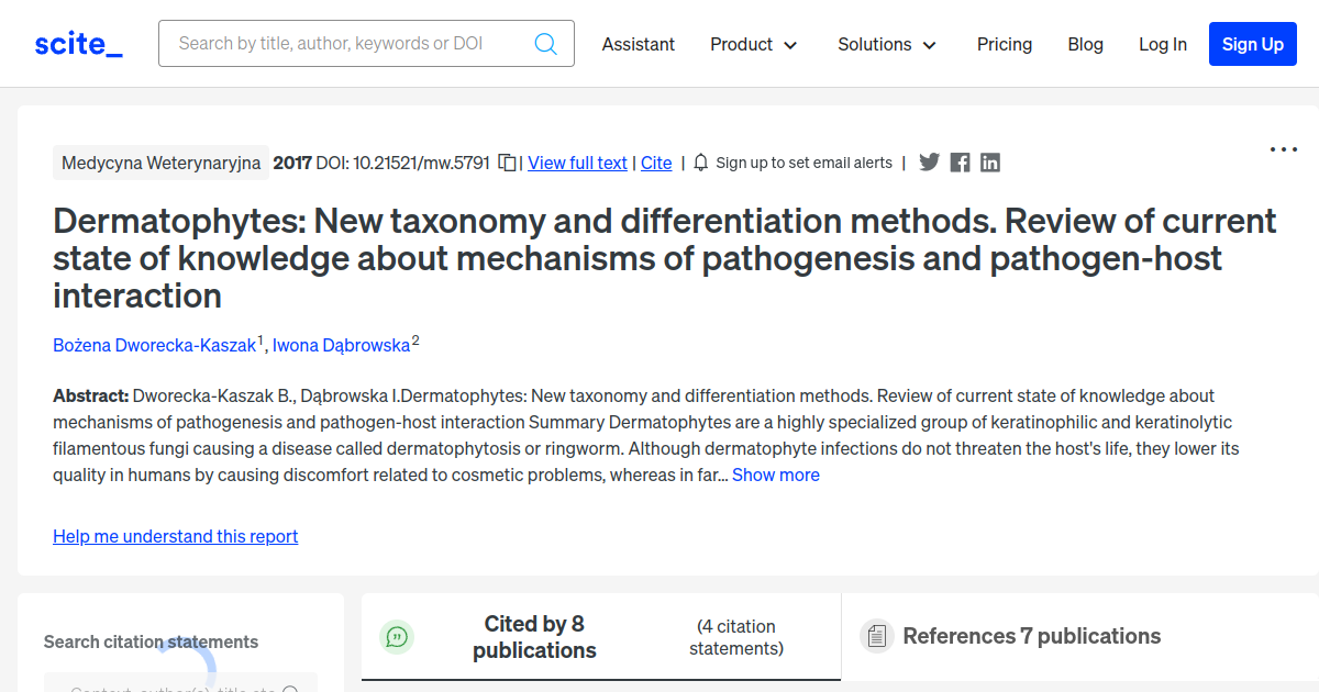 Dermatophytes: New taxonomy and differentiation methods. Review of ...