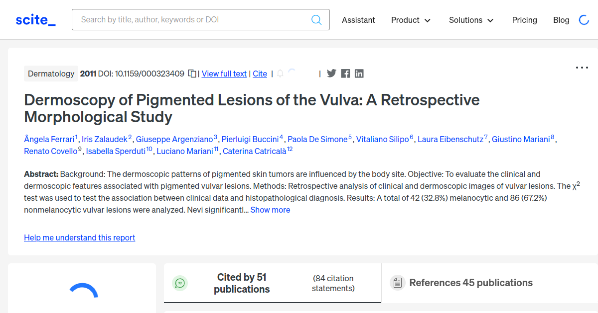 Dermoscopy of Pigmented Lesions of the Vulva: A Retrospective ...