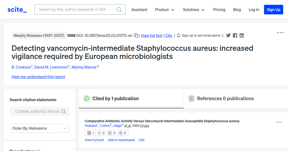 Detecting vancomycin-intermediate Staphylococcus aureus: increased ...