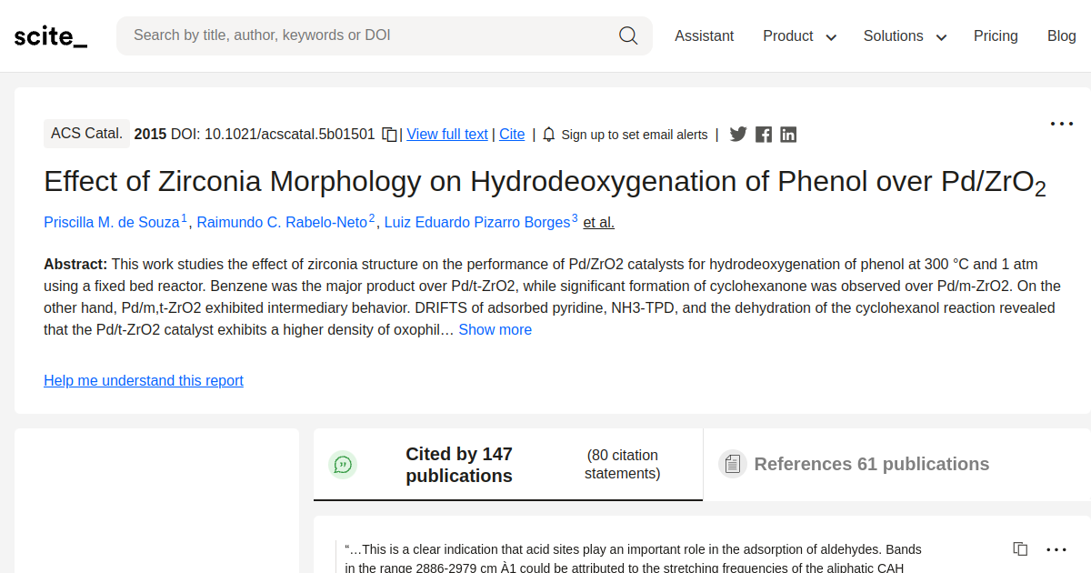 Effect of Zirconia Morphology on Hydrodeoxygenation of Phenol over Pd ...