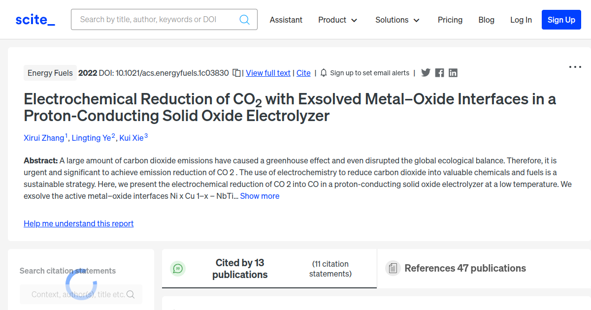 Electrochemical Reduction of CO 2 with Exsolved Metal–Oxide Interfaces ...