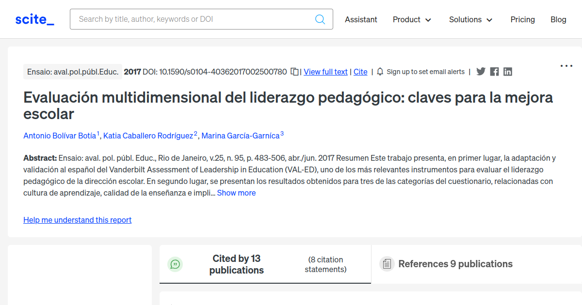 Evaluación multidimensional del liderazgo pedagógico: claves para la ...